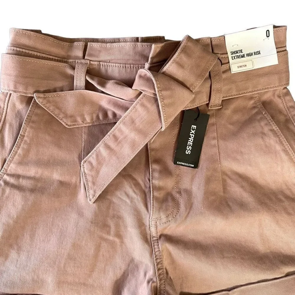 NWT Express shortie extreme high rise shorts size 0